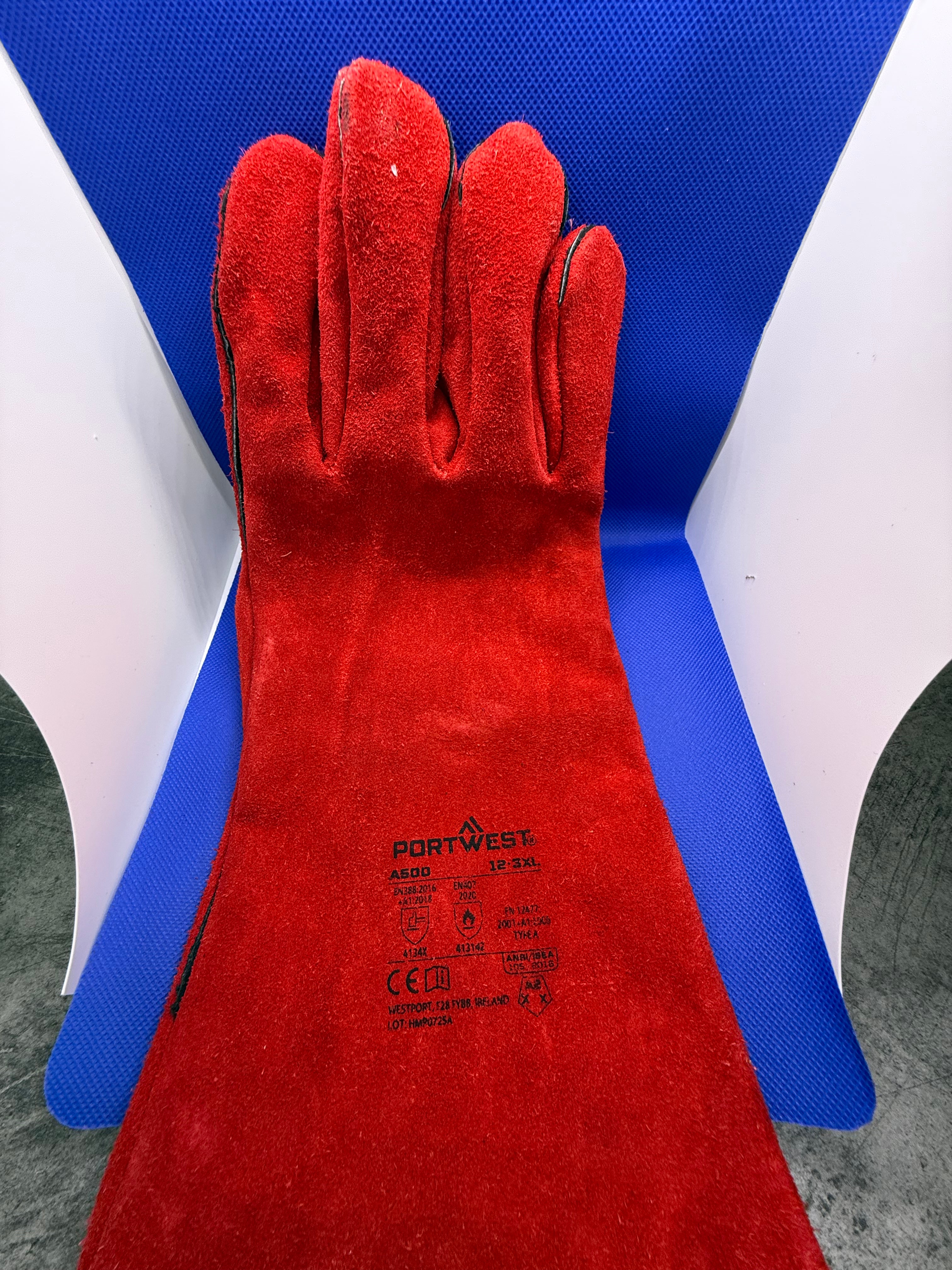 Mănuși sudor lungi ignifugate Reflex Red – Cod NC 42032910
